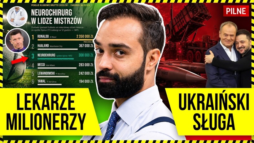  LEKARZ Z GODZIN&Oacute;WKĄ WYŻSZĄ OD LEWANDOWSKIEGO, TUSK ODDAŁ RAKIETY DO